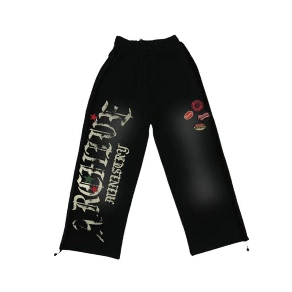 Archive Ministry Sweatpants Bear Mountain Camp Patch Mens Black 101-0089